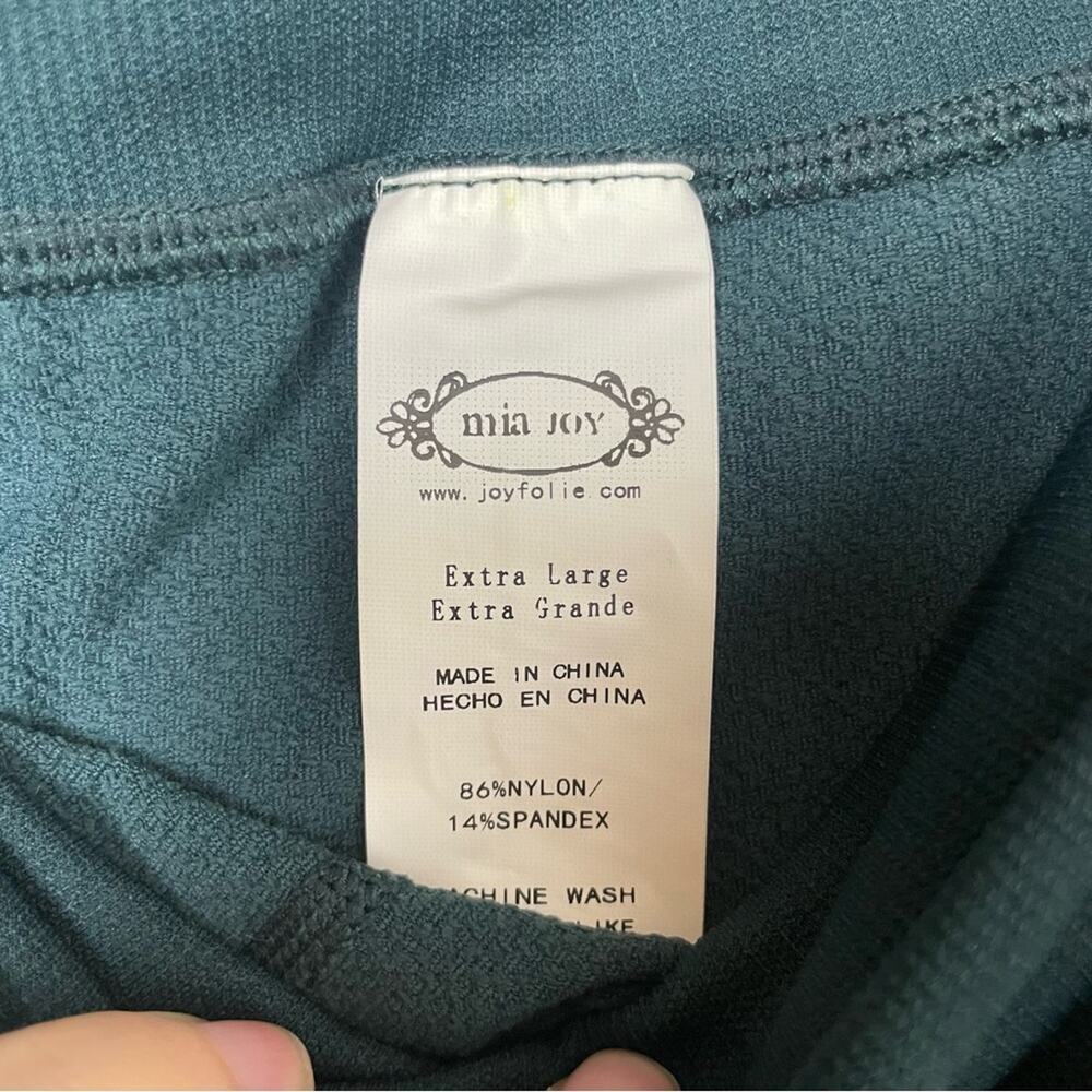 BNWT! JOYFOLIE MIA JOY Seamless Floral Embroidered Leggings in Balsam Size XL - Picture 6 of 7